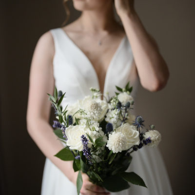Bride holding her bouquet