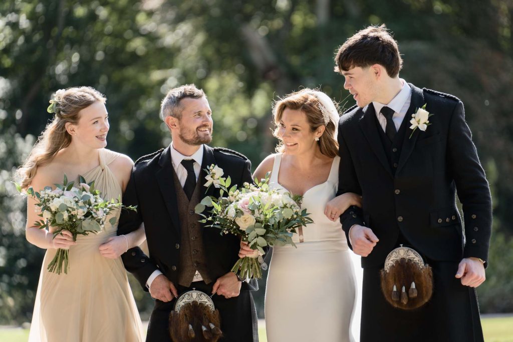 natural wedding family photo