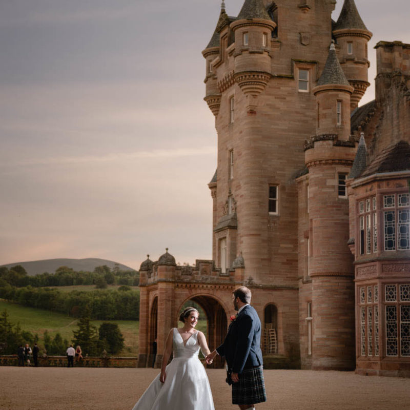 Bride and groom wedding photo at Ardross Castle