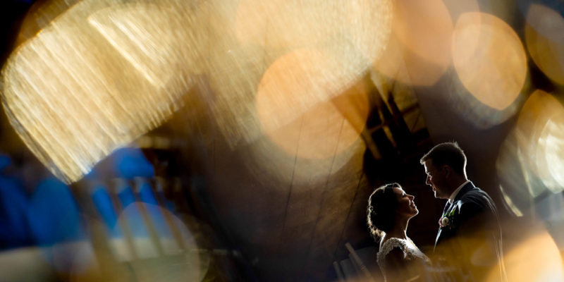 Creative abstract wedding photo at Achnagairn
