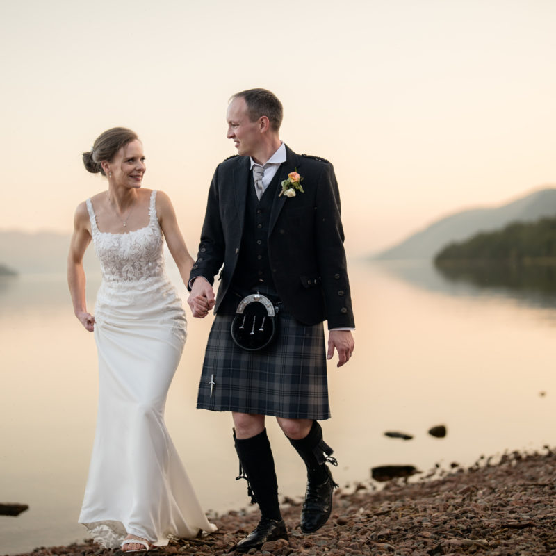 Couple photos on a calm evening at shores of Loch Ness