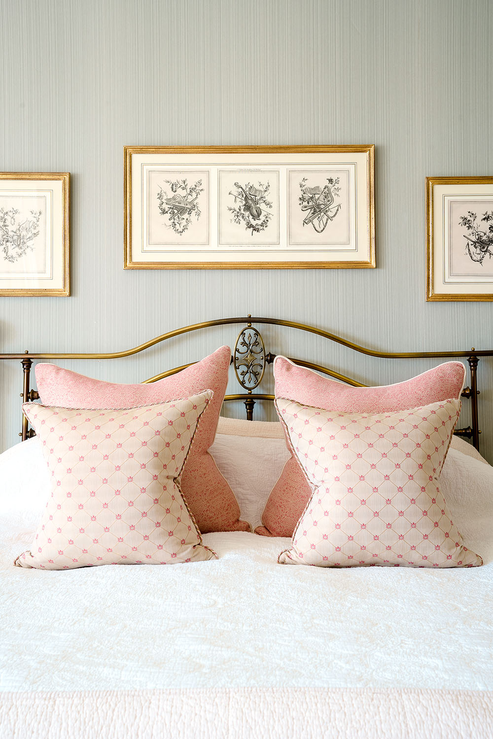 Pillows on a bed